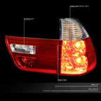 Pair Tail Brake Light Reverse Lamps for BMW X5 E53 (2000–2006)