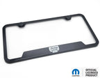 License Plate Frame Black Plastic Notched for Jeep Grille Script (2007–2024)