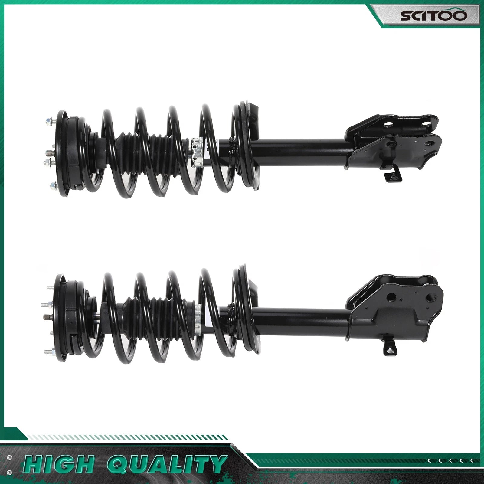 Set of 2 Front Shocks Struts & Coil Spring Assembly for Ford Edge (2007–2010)