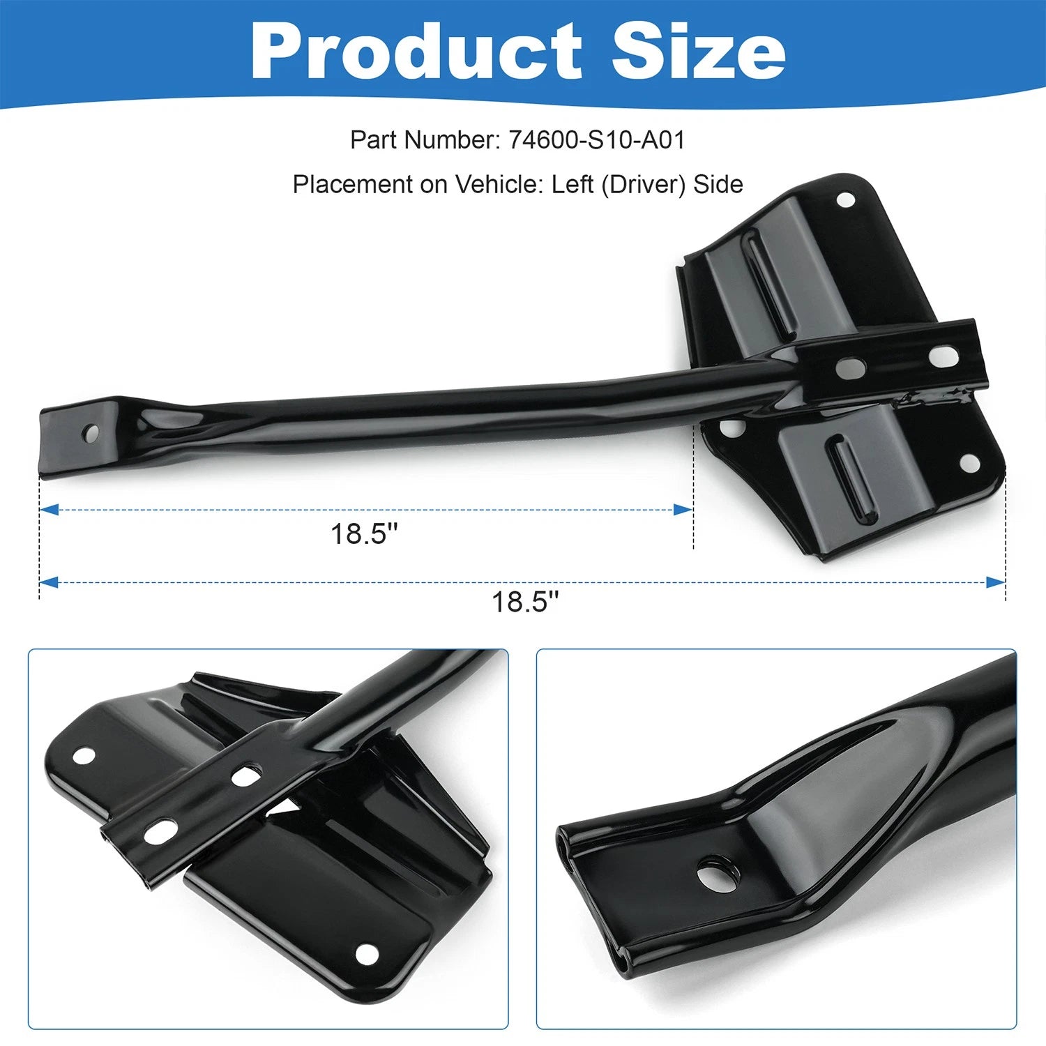 Driver Side Frame Rear Brace 74600-S10-A01 for Honda CR-V (1998–2001)