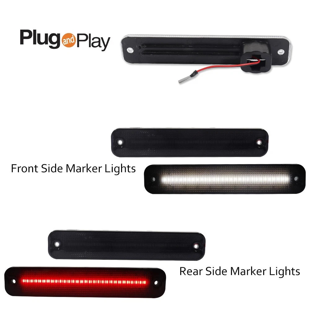 Set of 4 LED Side Markers for Ford F100 F150 F250 F350 (1973–1979)