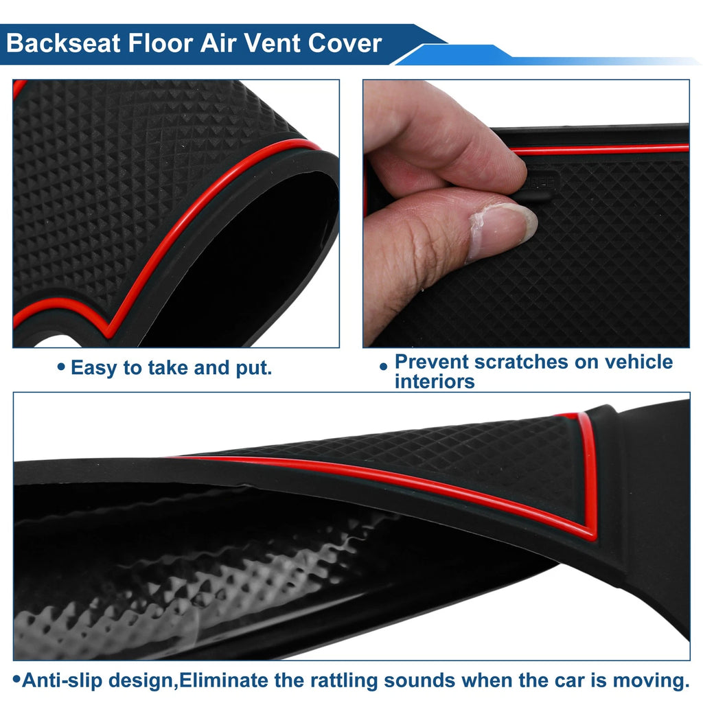 Set of 13 Non-Slip Mats for Suzuki S-Cross III Hybrid (2022–2025) PVC Red