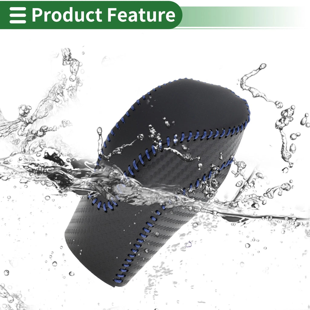 Gear Shift Knob Cover for Subaru Forester (2018–2023) Black Carbon Fiber Blue