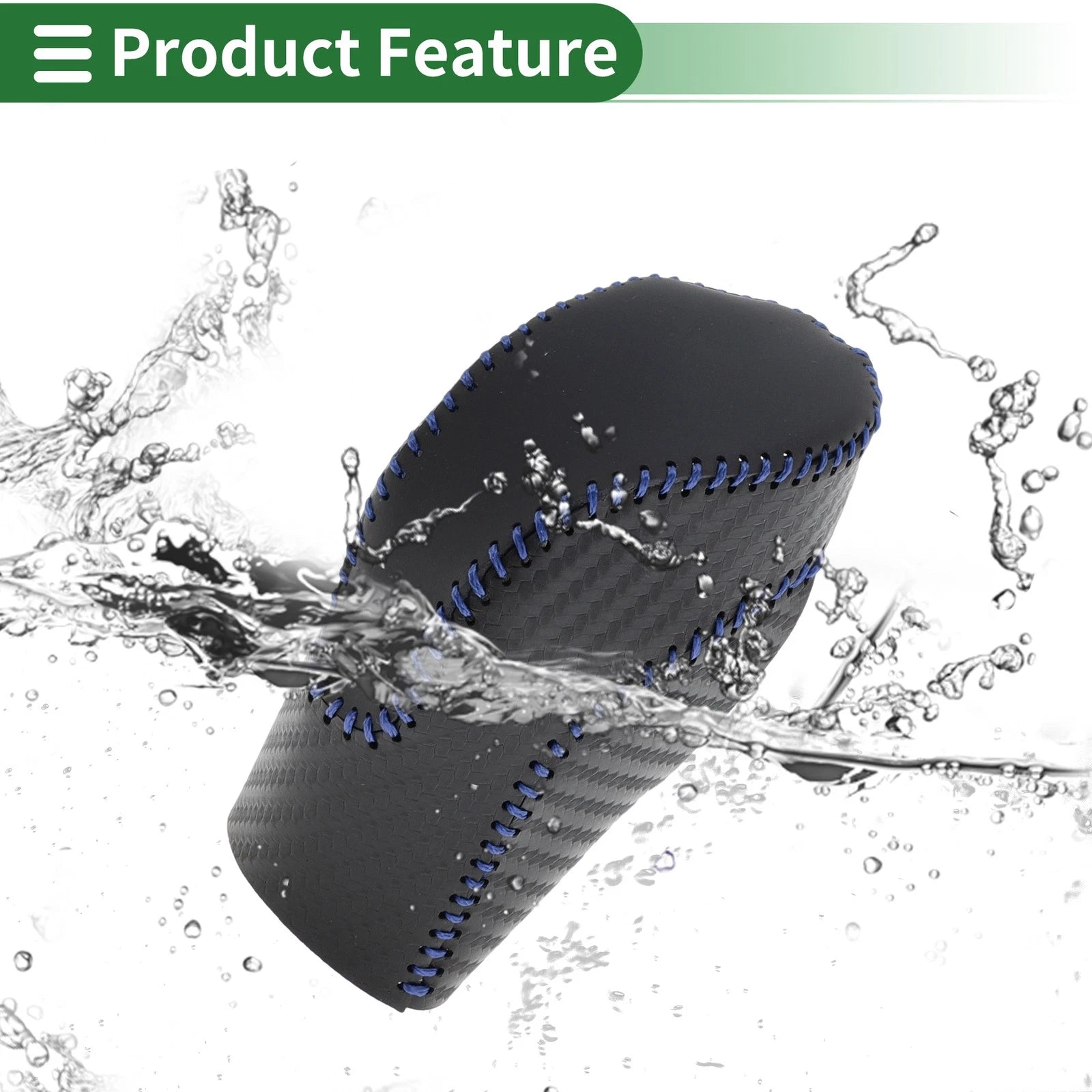 Gear Shift Knob Cover for Subaru Forester (2018–2023) Black Carbon Fiber Blue