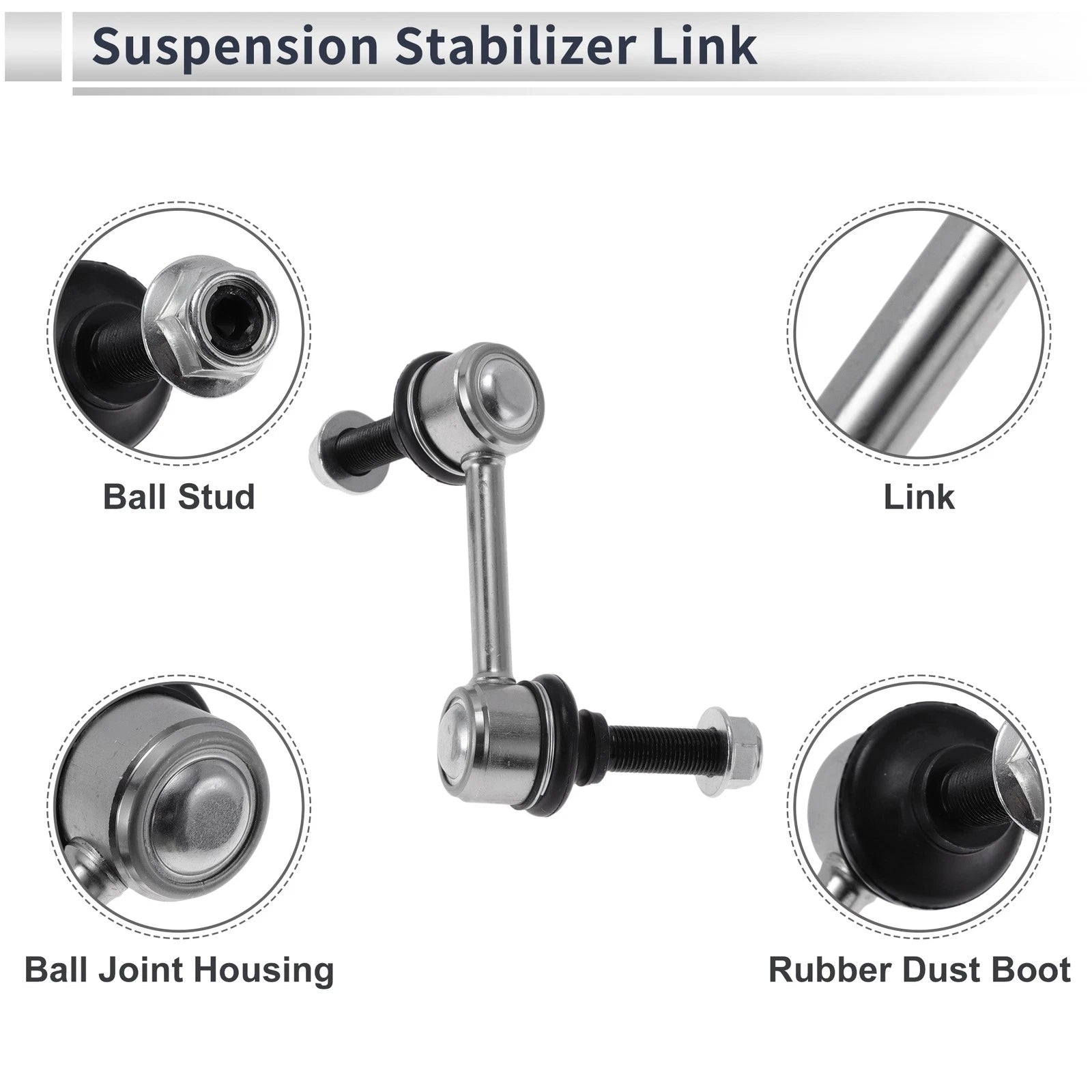 Front Stabilizer Bar Links No Bushing for Isuzu Ascender (2003) No.K6665/K6666