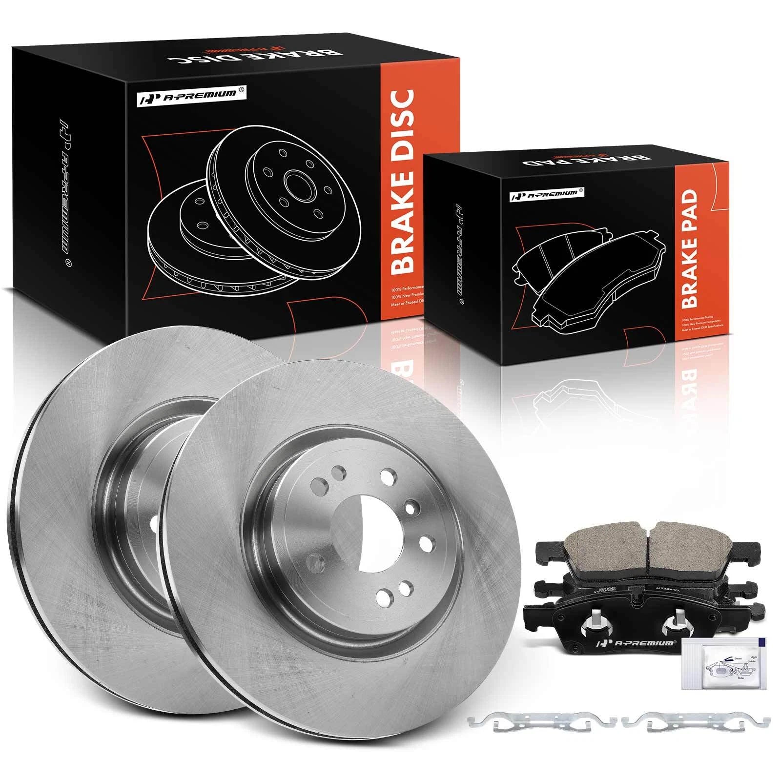Front Disc Brake Rotors & Ceramic Pads for Mercedes-Benz GLE350 (2016–2018)