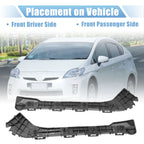 1 Pair Bumper Bracket Side Retainer for Toyota Prius Plug-In (2012–2015) Black