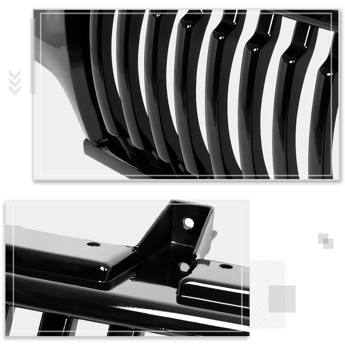 Vertical Fence Style Front Bumper Grille for Silverado 1999–2002, Tahoe 2000–2006, Black