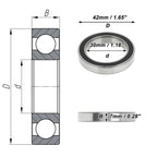 Deep Groove Ball Bearing P5 for Scooter/Skateboard (30x42x7mm) 1 Pc