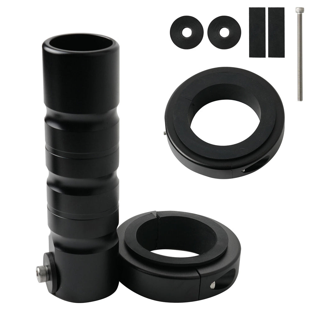 Boat Flag Pole Bracket Kit for Rail Mount (No Drilling) - Black