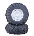 Set of 2 LIBRA ATV Tires & Wheels 26X11-12 6-Ply 4-110 PCD 5+2 Silver