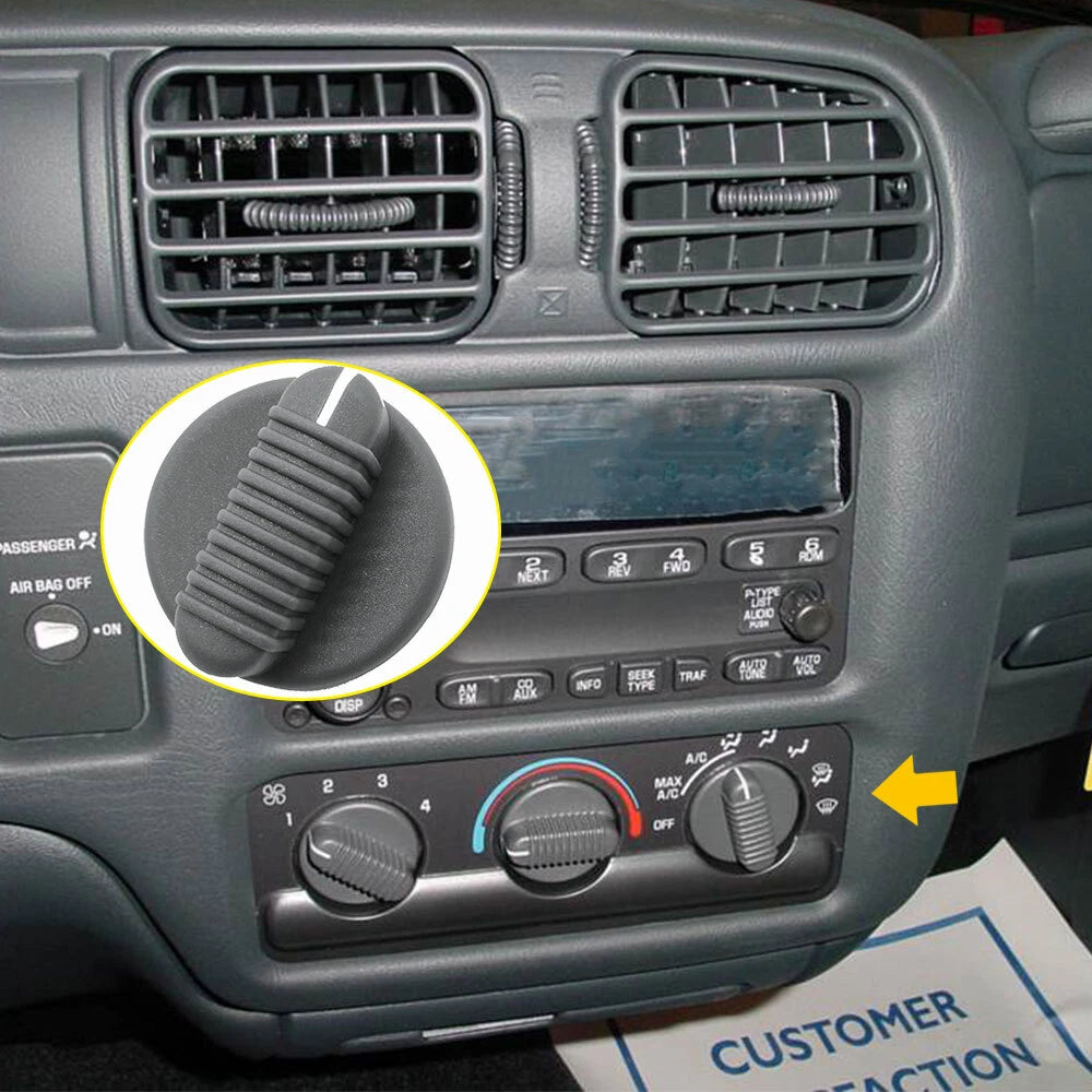 A/C Temp Climate Control Knob for GMC Jimmy Sonoma (1998–2005) Black