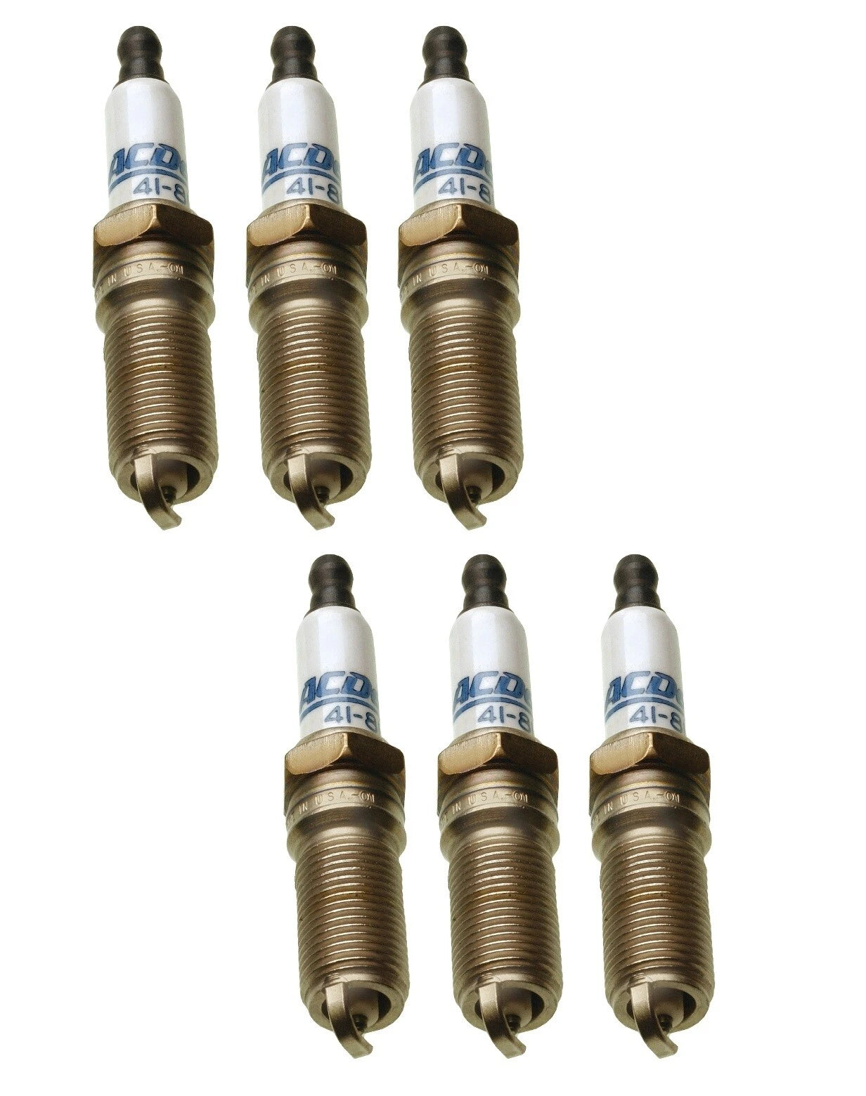 Set of 6 Spark Plugs for Buick Caddy Chevy Camaro GMC Isuzu Saab (6 Cyl)