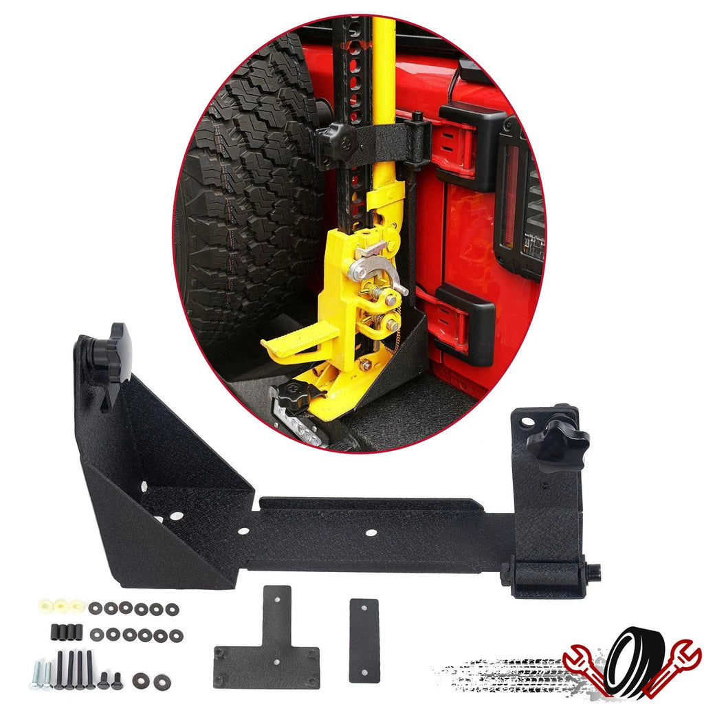 Rear Door High Lift Jack Mount Bracket for Jeep Wrangler JK (2007–2018)