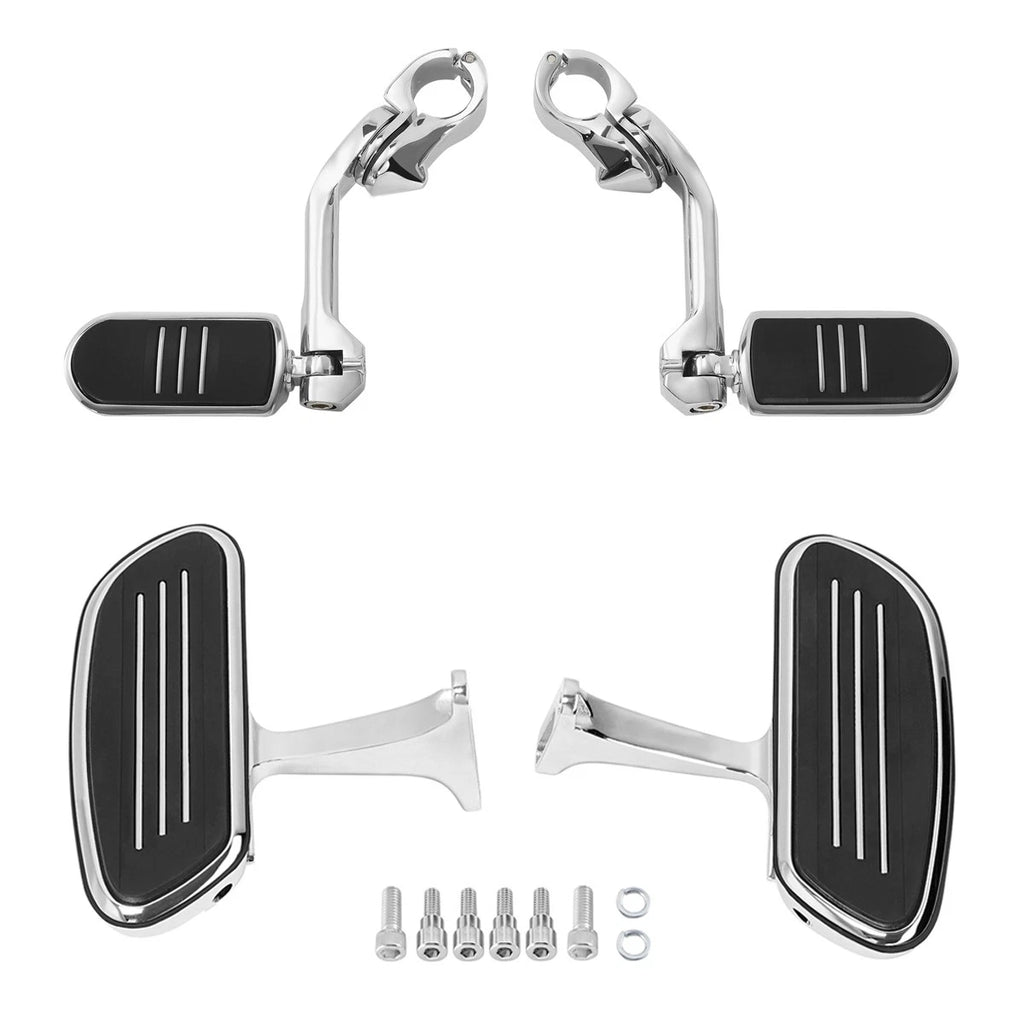 Passenger Footboards & 1.25" Footpeg Mount for Harley Touring (1993–2025)