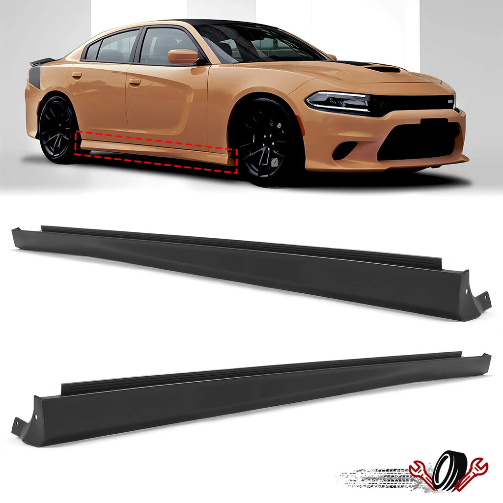 Set of 2 Rocker Panel Side Skirt Moldings for Dodge Charger (2011–2023)