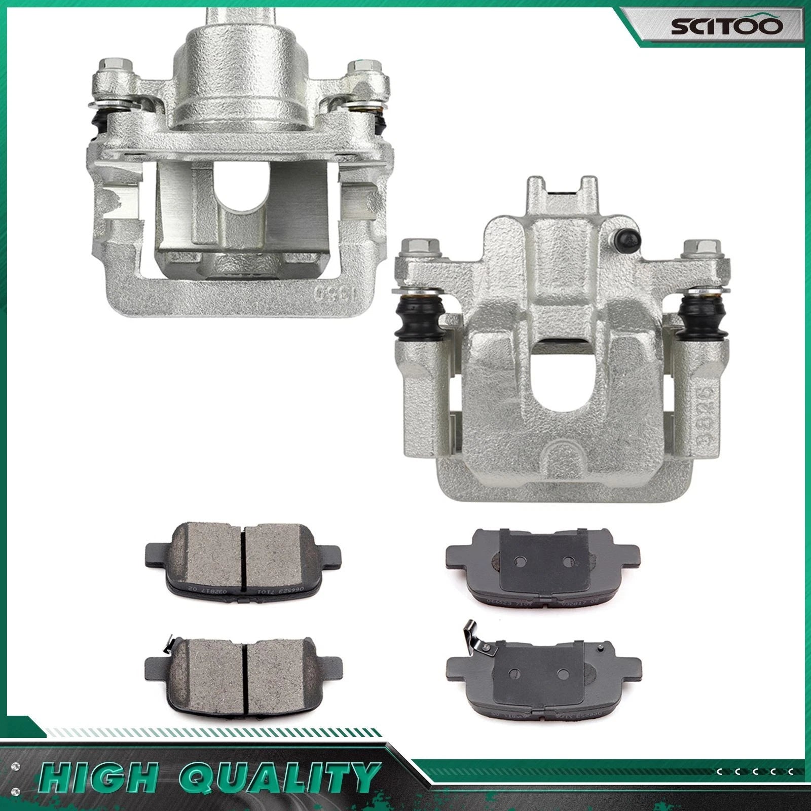 Rear Brake Calipers with Ceramic Pads for Honda Pilot (2003–2008)
