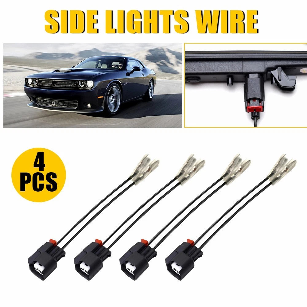 2Pcs Side Marker Light Pigtail Wire Harness for Dodge Challenger (2015–2024)
