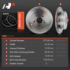 Rear Disc Brake Rotors for Subaru Crosstrek Forester Impreza (2012–2020)