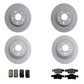 Set of 4 Disc Brake Rotors & Akebono Euro Pads for Mercedes W211 E350 (2003–2009)