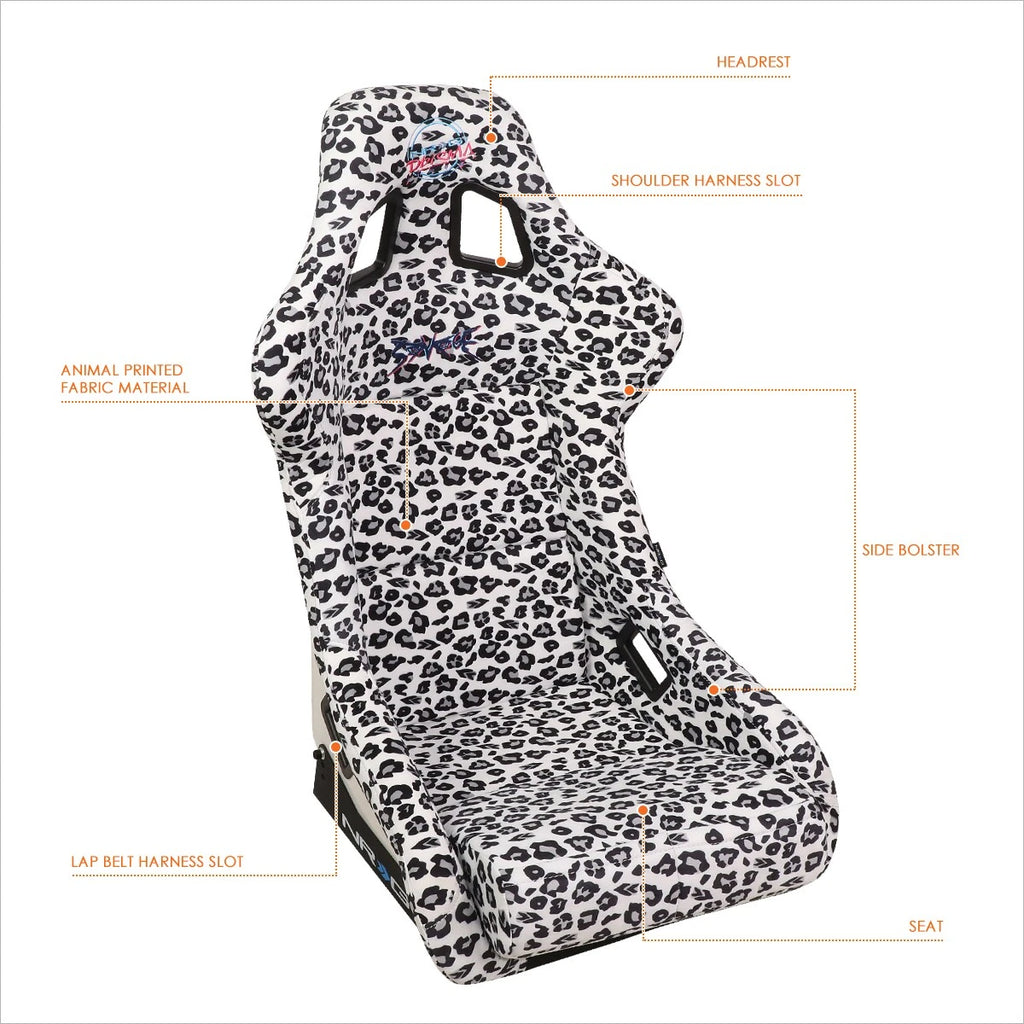 NRG FRP-302-WT-SAVAGE Racing Bucket Seat for Universal Fit (2010–2023)