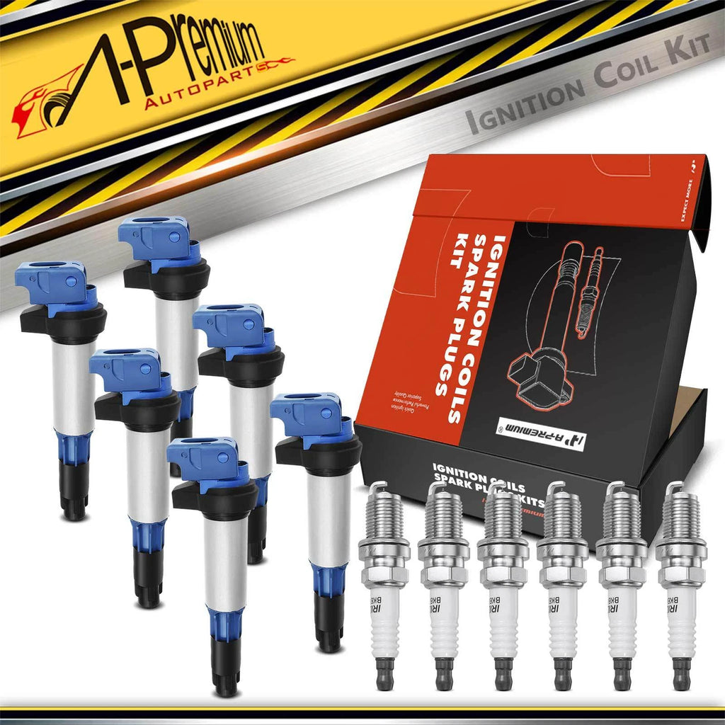 Set of 6 Ignition Coils & Iridium Spark Plugs for BMW 325Ci 330Ci 330i X5 (2001–2006)