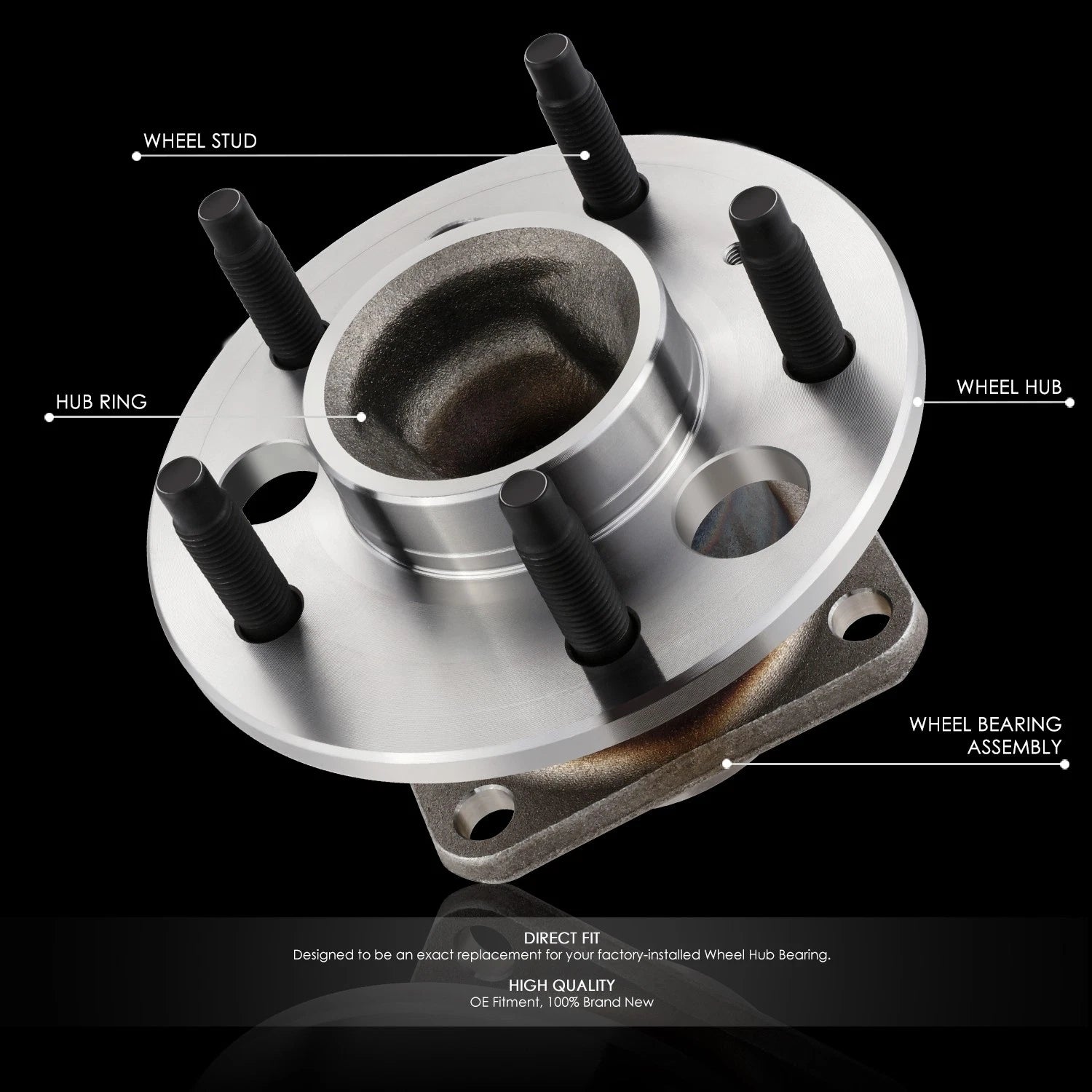 Rear Wheel Bearing & Hub Assembly for Buick Allure, Lacrosse, Pontiac Aztek, Grand Prix (2001–2008)