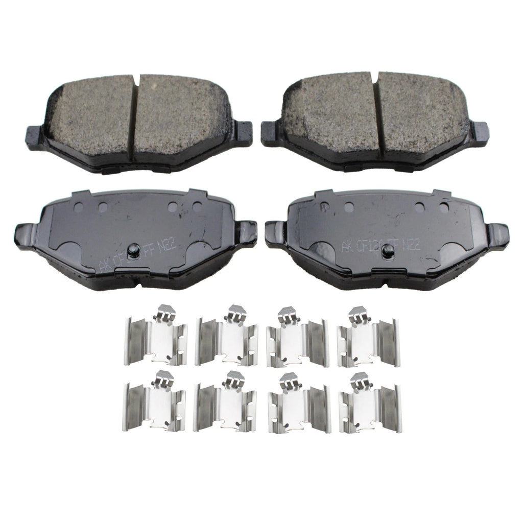 DuraGo Rear Rotors & Akebono ProACT Ceramic Brake Pads Kit for Explorer MKT (2010–2019)