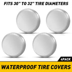 30"-32" Tire Cover for Truck Car RV Trailer SUV (Waterproof Silver)