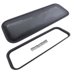 Tinted RV Window & Net Screen with Trim Ring for 2" Thick Wall (Fits 33.5"W x 10.5"H)
