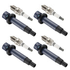 Set of 4 Ignition Coils + Spark Plugs for Toyota Echo Prius Yaris L4 1.5L UF316