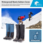 Waterproof Snow Hiking Gaiters for Boots (Universal Fit)