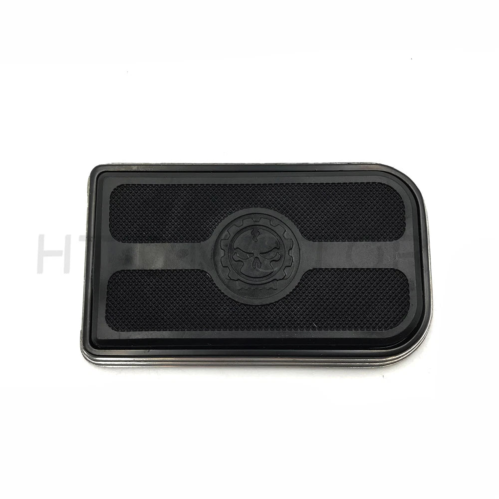 Black Gear Skull Brake Pedal Pad for Harley Street Glide FLHX (2014–2023)