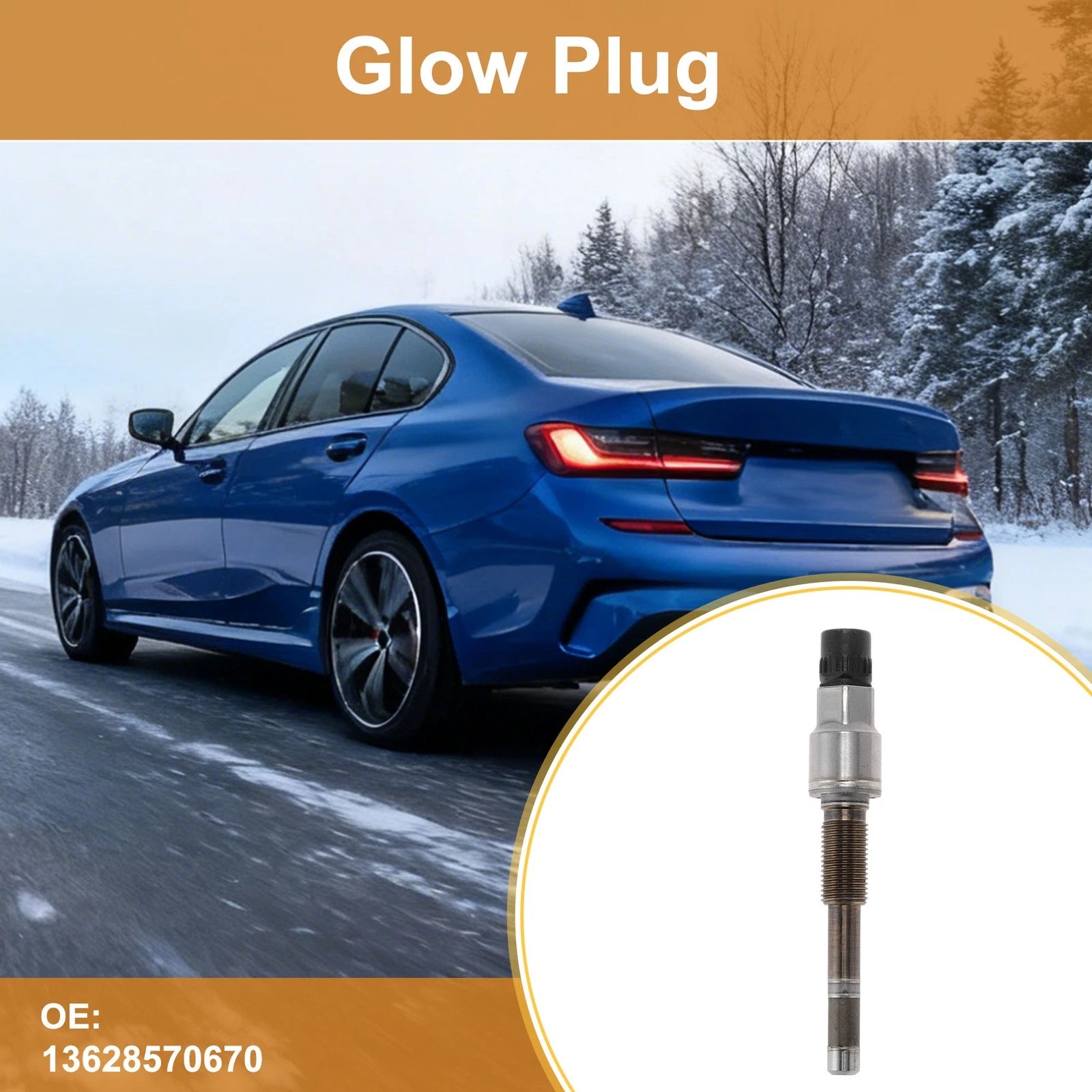Glow Plug No. 13628570670 for Diesel Engines (1 Pc)