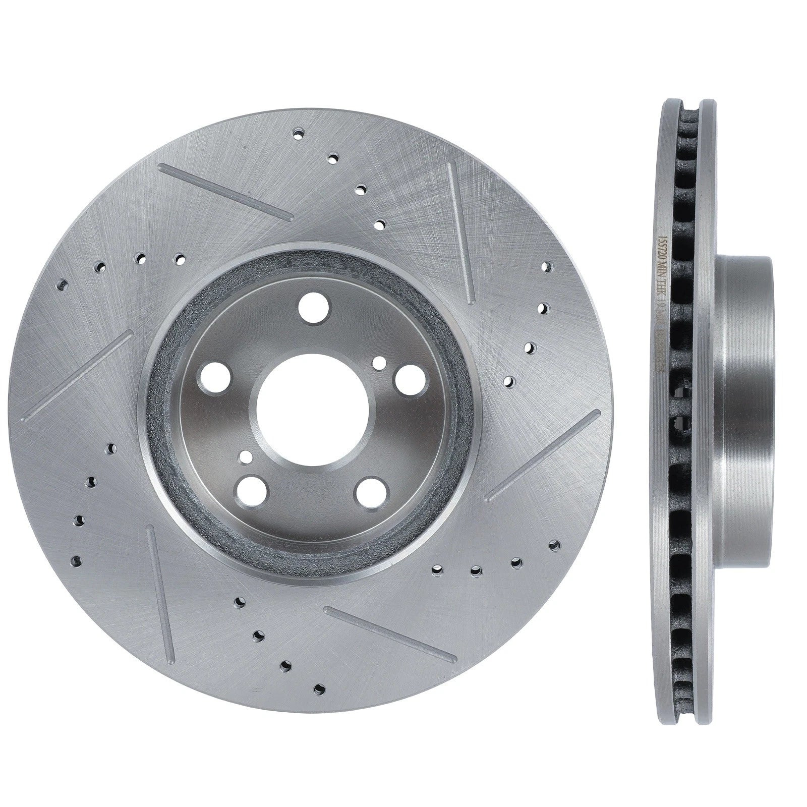 Front Drilled Slotted Brake Rotors for Toyota Matrix Corolla Scion xD (2003–2013)