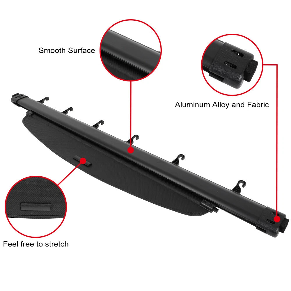 Carbon Fiber Rear Cargo Security Trunk Cover for Honda CR-V (2007–2011)