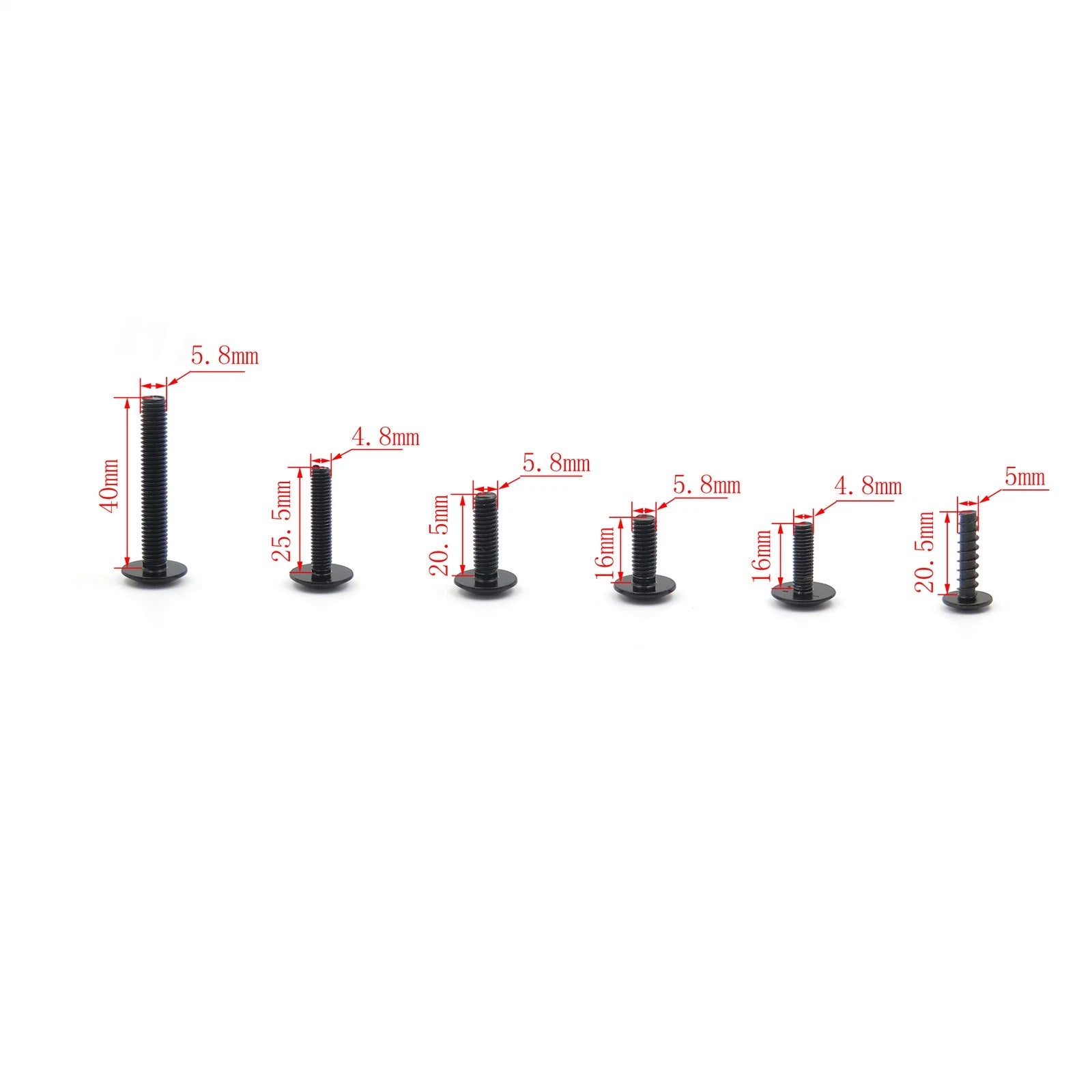 Round Fairing Bolt Kit for Honda CBR & Suzuki Hayabusa (M5 & M6)