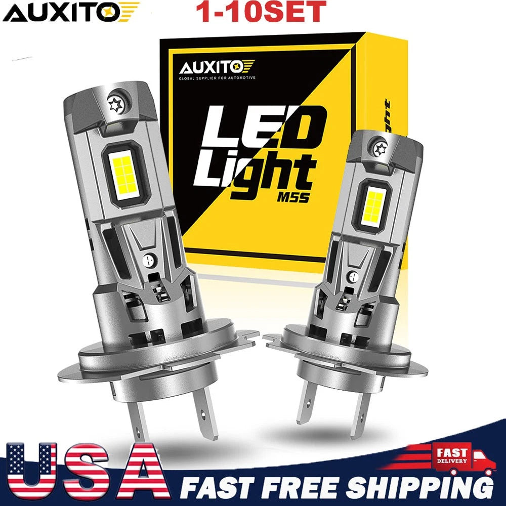 2X H7 LED Headlight Bulbs for