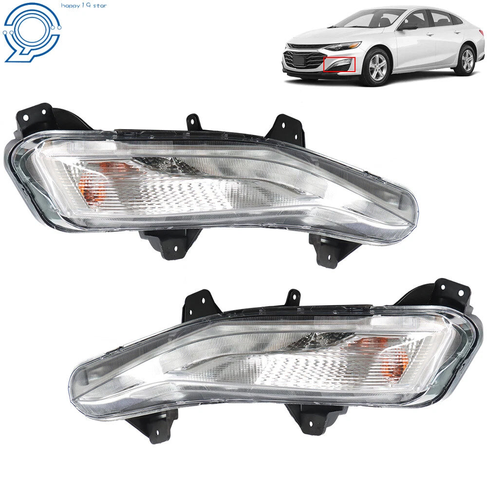 Fog Lights for Chevrolet Malibu (2019–2021) LH+RH Turn Signal w/ LED DRL