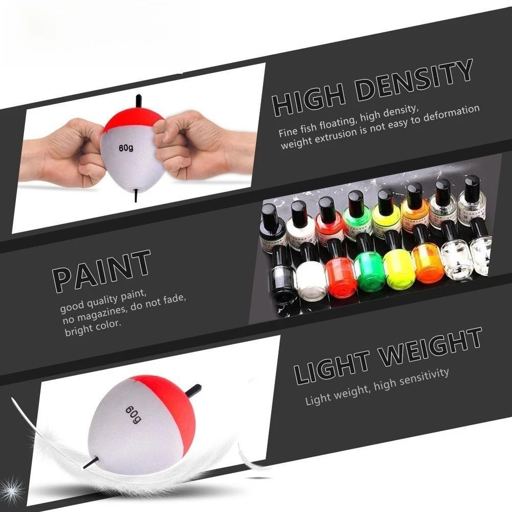 10X EVA Foam Fishing Floats with Bright Color Coating