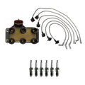 Set of 6 Denso Ignition Coil Wires & U-Groove Spark Plugs for Ford 4.2L V6