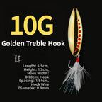 Leech Sequins Metal Spinner Spoon Lure Set of 3 (5g, 7.5g, 10g)