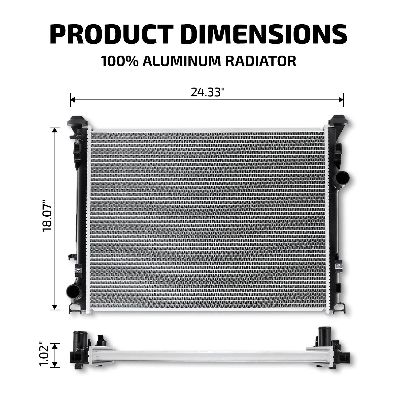 Radiator for Dodge Magnum (2005–2008), Charger (2006–2010), Chrysler 300 (2005–2010)