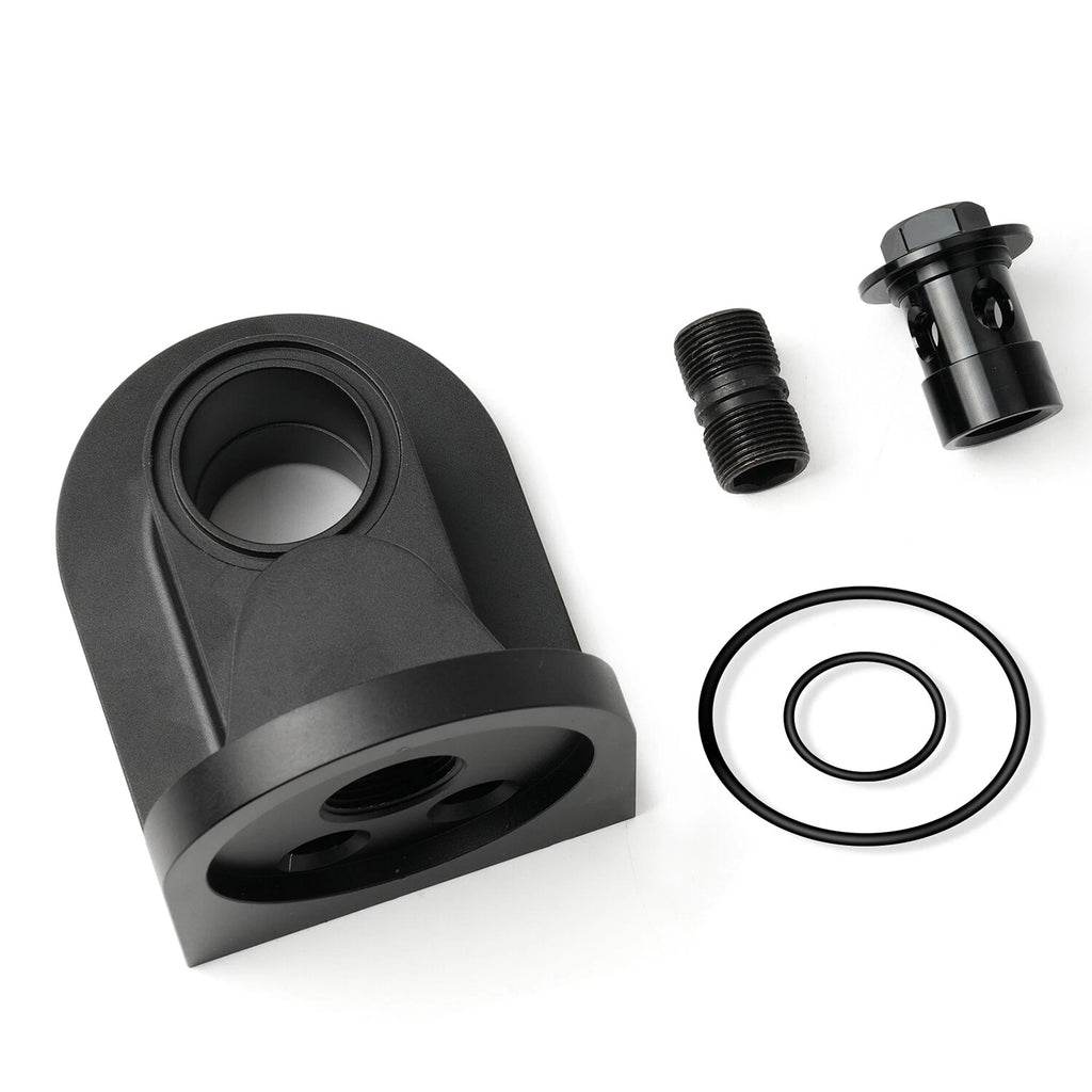 M-6880-B50 90 Degree Billet Oil Filter Adapter for Ford Mustang (1965–1995)