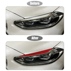 1 Pair Headlight Eye Lid Cover Sticker for BMW F30 (2012–2019) Carbon Fiber