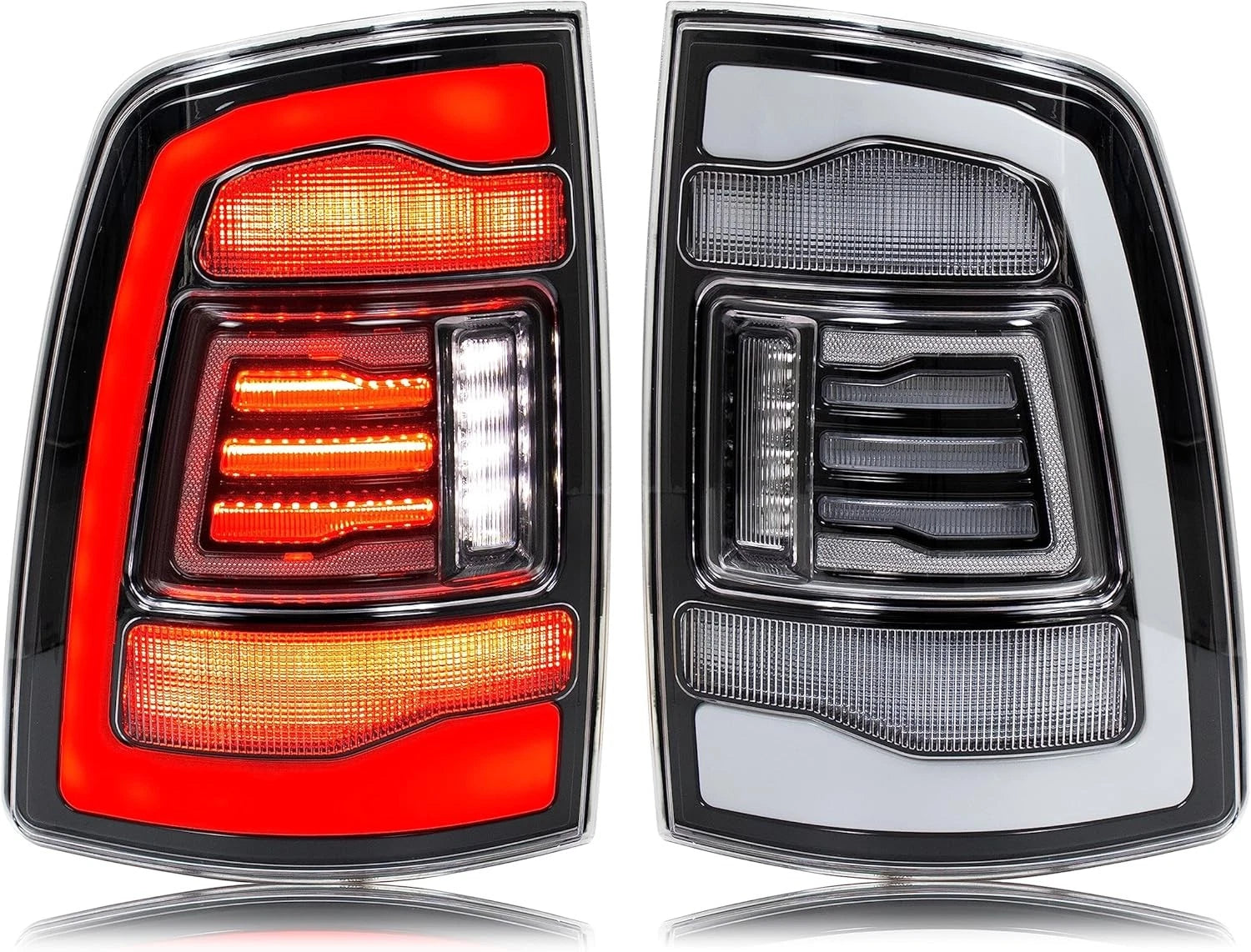 Pair LED Tail Lights for Dodge Ram 1500 2500 3500 (2009–2018)