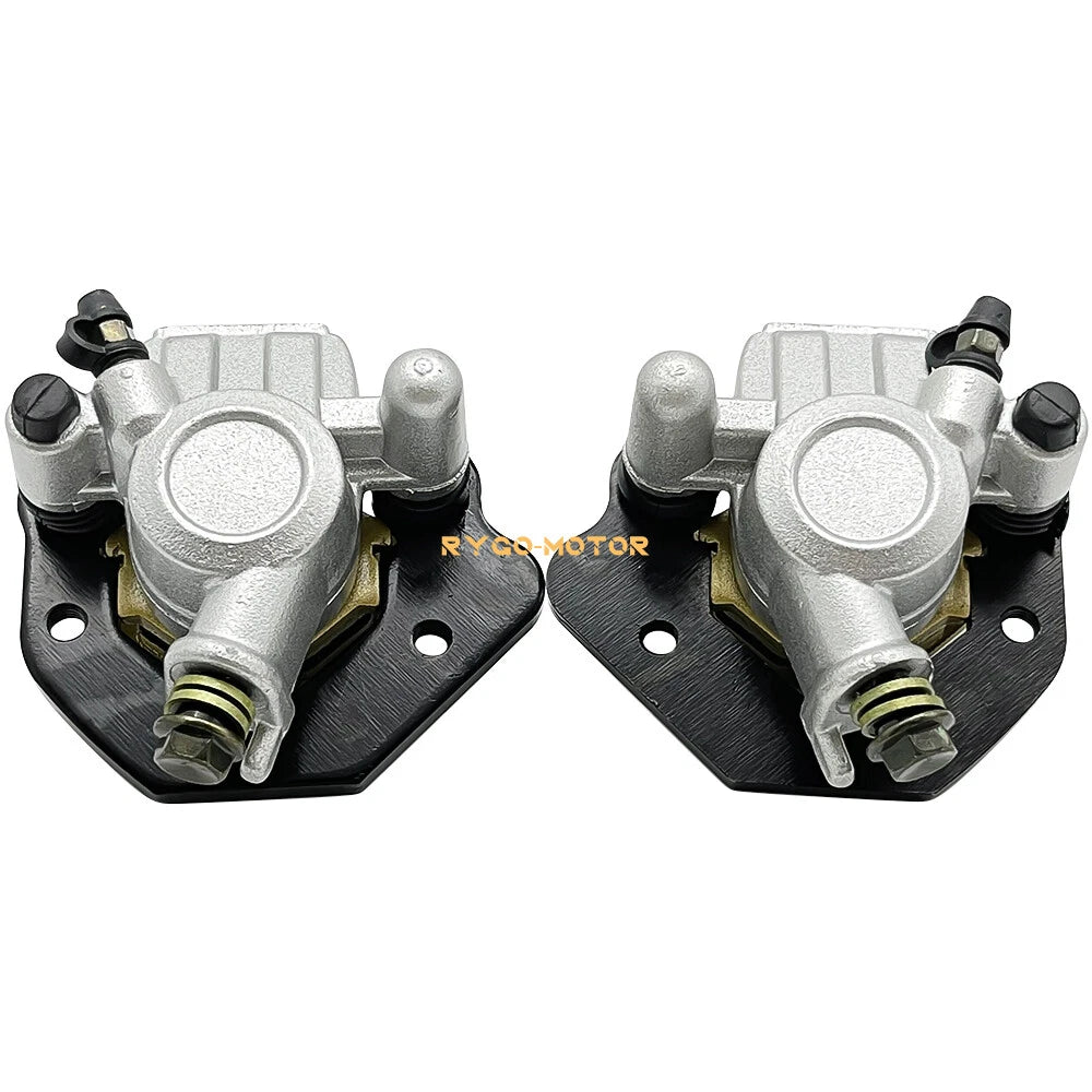 Front Left Right Brake Calipers & Pads for Kawasaki Bayou 300 (1988–2004)