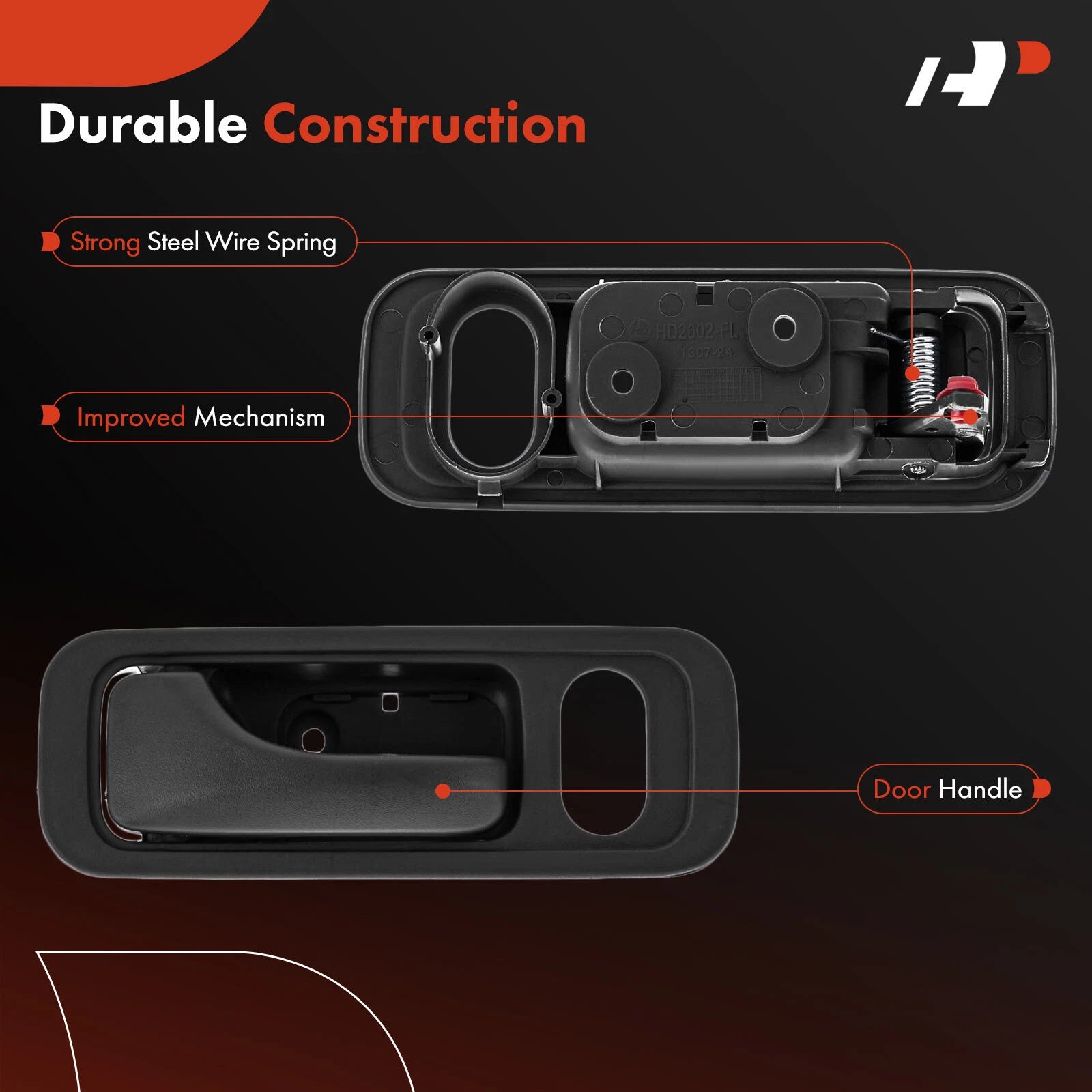 Front Left Gray Interior Door Handle for Honda Element (2003-2011)