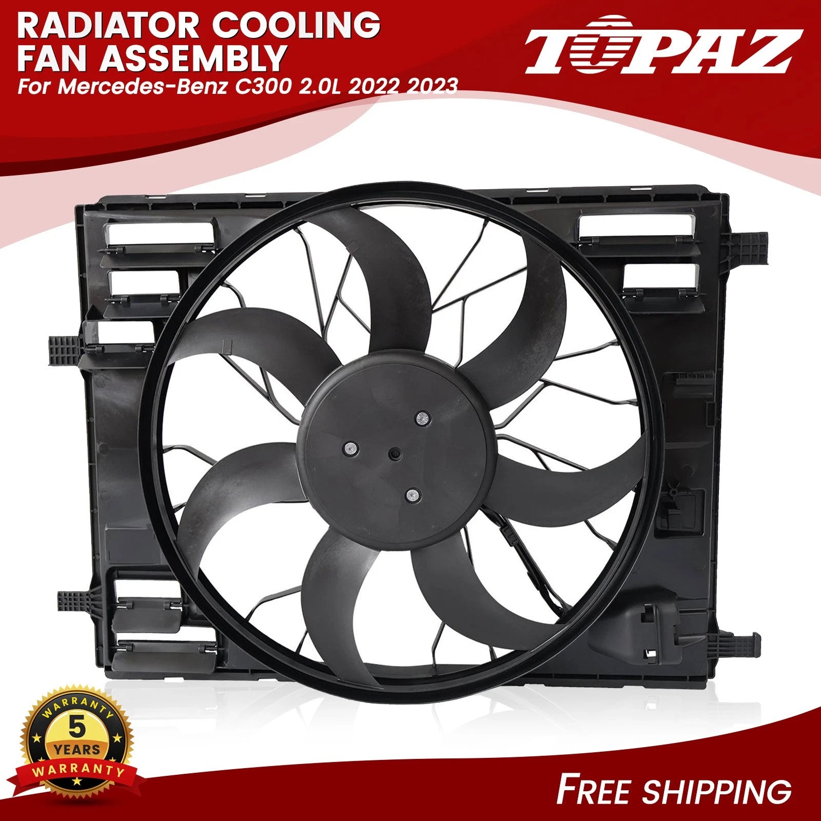 Radiator Cooling Fan Assembly for Mercedes-Benz C300 (2022–2023)
