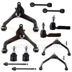 12Pcs Front Sway Bar Ends Tie Rods Control Arms Ball Joints for Jeep Liberty
